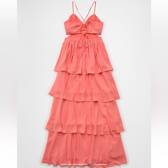 NWT AE Cutout Tiered Maxi Dress - Picture 7 of 10